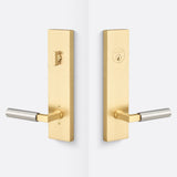 Sure-Loc LV307 SB-GRIP SM 15 satin brass / satin nickel single cylinder handleset