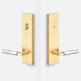 Sure-Loc LV307 SB-GRIP VT 15 satin brass / satin nickel single cylinder handleset