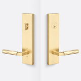 Sure-Loc LV307 SB-GRIP VT SB satin brass single cylinder handleset