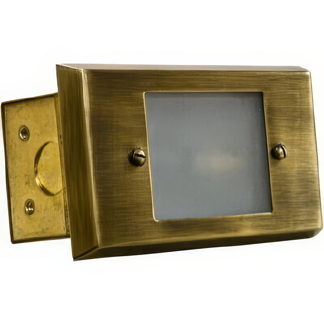 Dabmar Lighting LV612-ABS antique brass brick/step/wall light