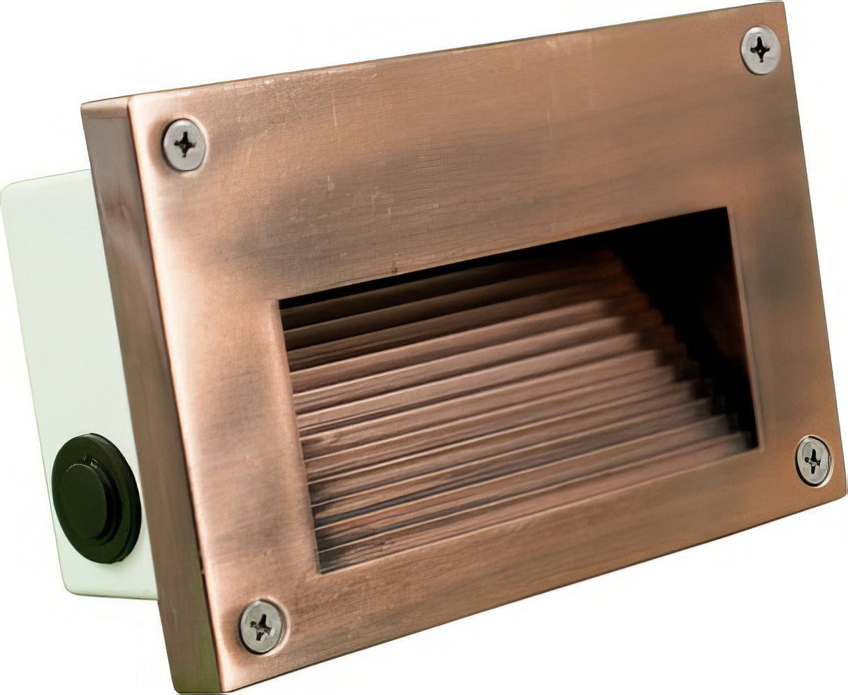 Dabmar Lighting LV655-L3-64K-ACP antique copper outdoor step light