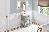 Jeffrey Alexander Wavecrest 24" Weathered Grey Single Sink Bathroom Vanity with White Carrara Marble Top - 8 in. Widespread Faucet Top product image 7