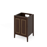 Jeffrey Alexander Percival 24" Dark Walnut Single Sink Bathroom Vanity with White Carrara Marble Top - 8 in. Widespread Faucet Top product image 2