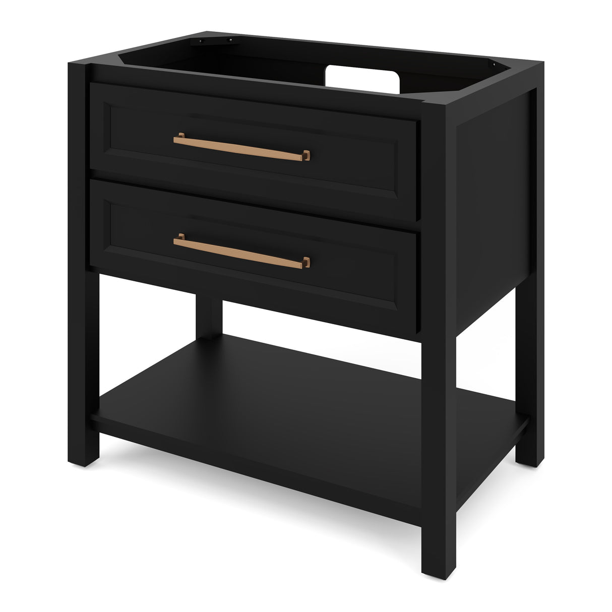 Jeffrey Alexander Kipling 37" Black Single Sink Bathroom Vanity with White Quartz Top - Single-Hole Faucet Top product image 2