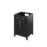 Jeffrey Alexander Cade 24" Black Single Sink Bathroom Vanity with Calacatta Vienna Quartz Top - 8 in. Widespread Faucet Top product image 3