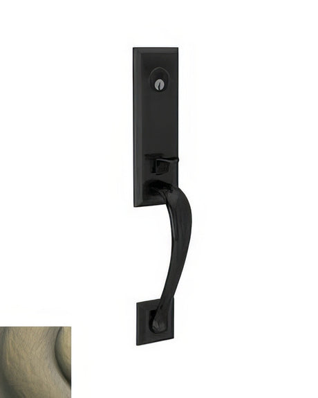 Baldwin M502050LENT satin brass and black single cylinder mortise handleset