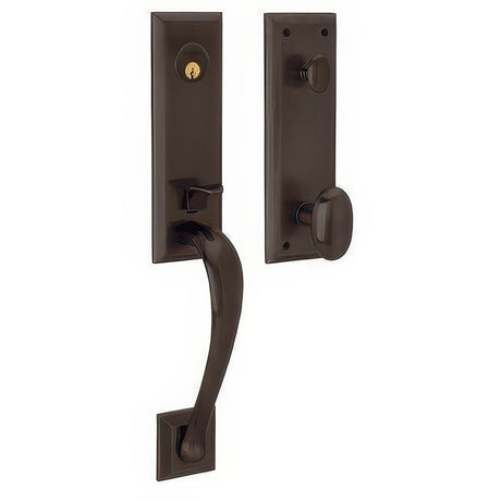 Baldwin M502112ENTR venetian bronze single cylinder mortise handleset