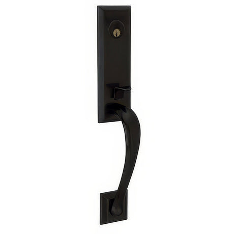 Baldwin M502190RENT satin black single cylinder mortise handleset