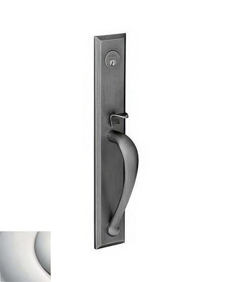 Baldwin M504055RENT lifetime polished nickel single cylinder mortise handleset