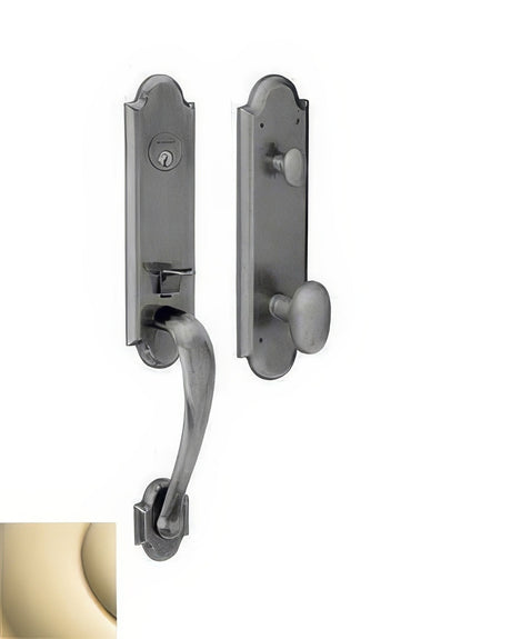 Baldwin M512003ENTR lifetime polished brass single cylinder mortise handleset