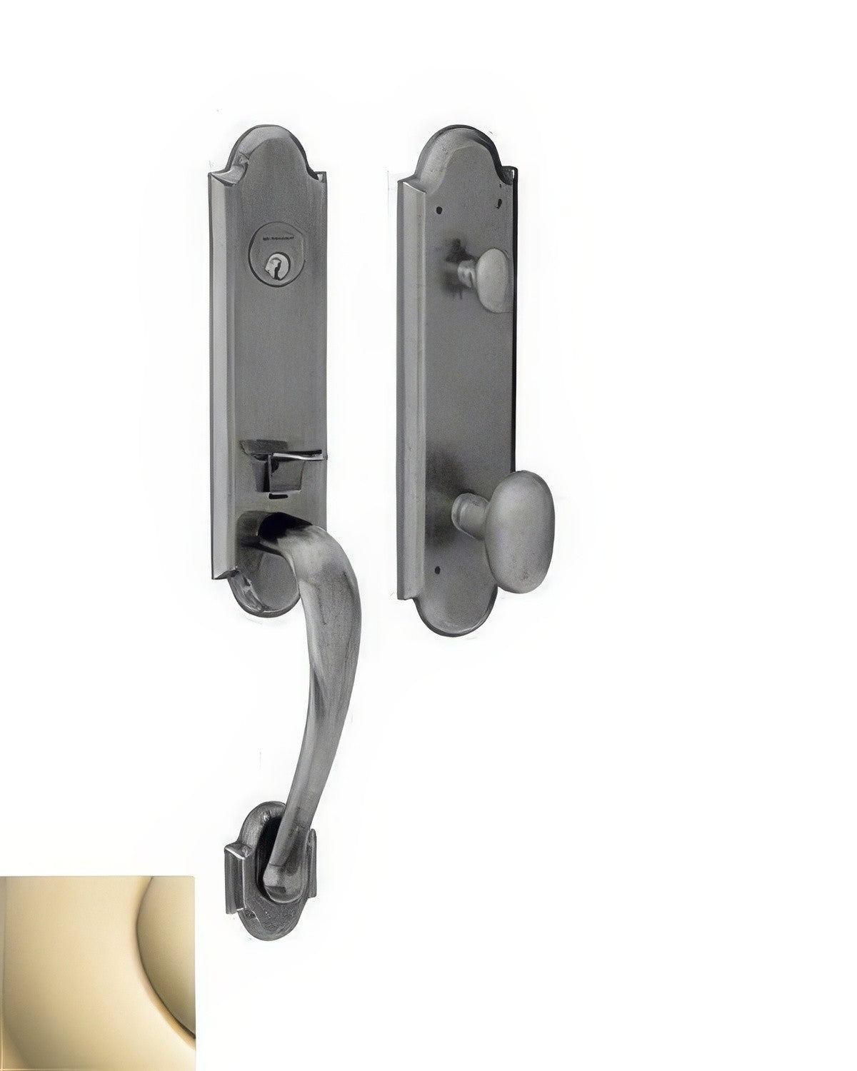 Baldwin M512003FD lifetime polished brass dummy entry handleset