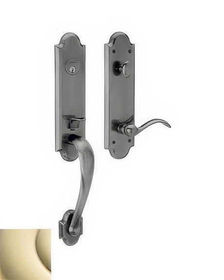 Baldwin M512003RENT lifetime polished brass single cylinder mortise handleset