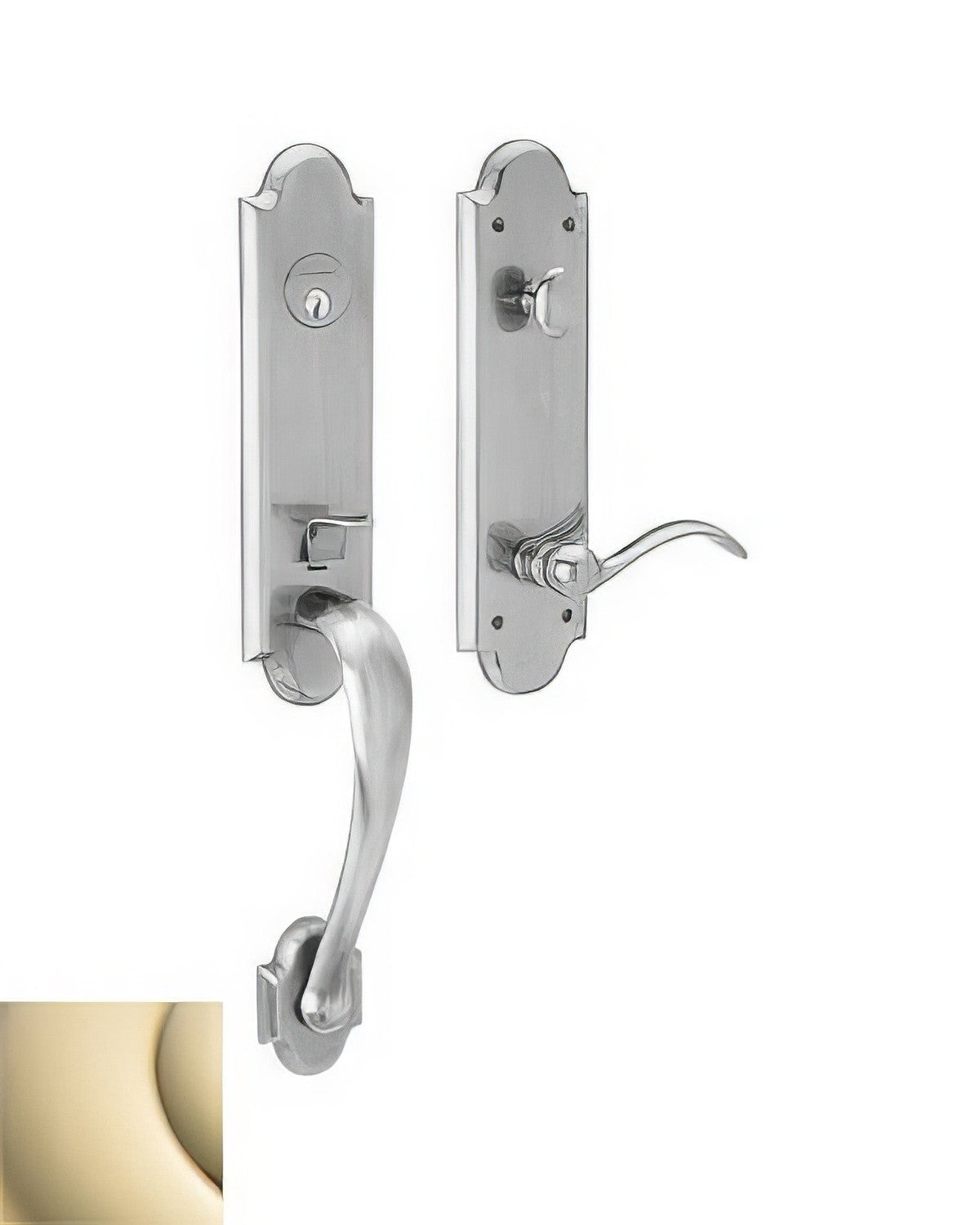 Baldwin M512003RFD lifetime polished brass dummy entry handleset