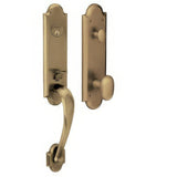 Baldwin M512050FD satin brass and black dummy entry handleset