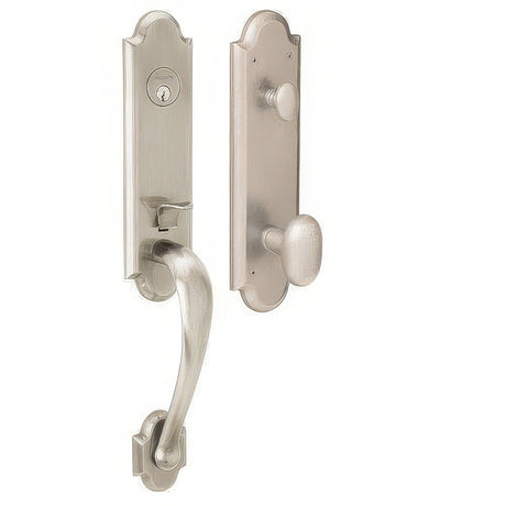 Baldwin M512056ENTR lifetime satin nickel single cylinder mortise handleset