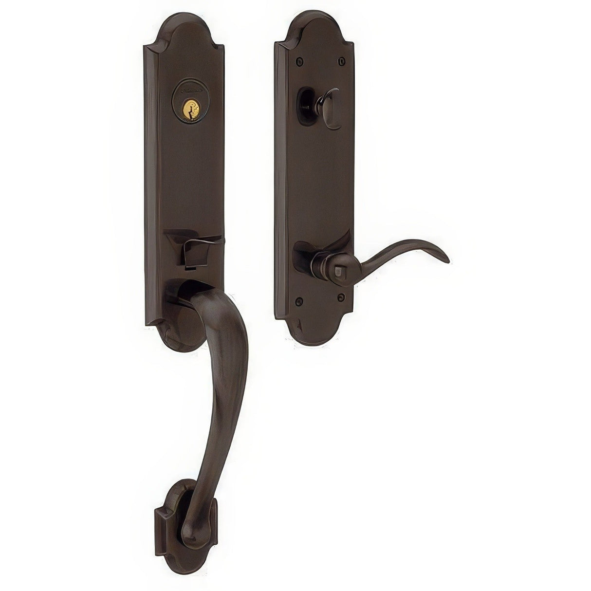 Baldwin M512112RFD venetian bronze dummy entry handleset