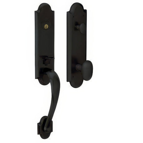 Baldwin M512190ENTR satin black single cylinder mortise handleset