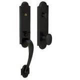 Baldwin M512190FD satin black dummy entry handleset