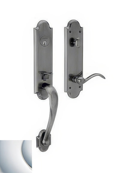 Baldwin M512260RENT polished chrome single cylinder mortise handleset