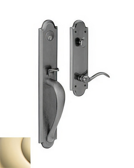 Baldwin M514003LENT lifetime polished brass single cylinder mortise handleset