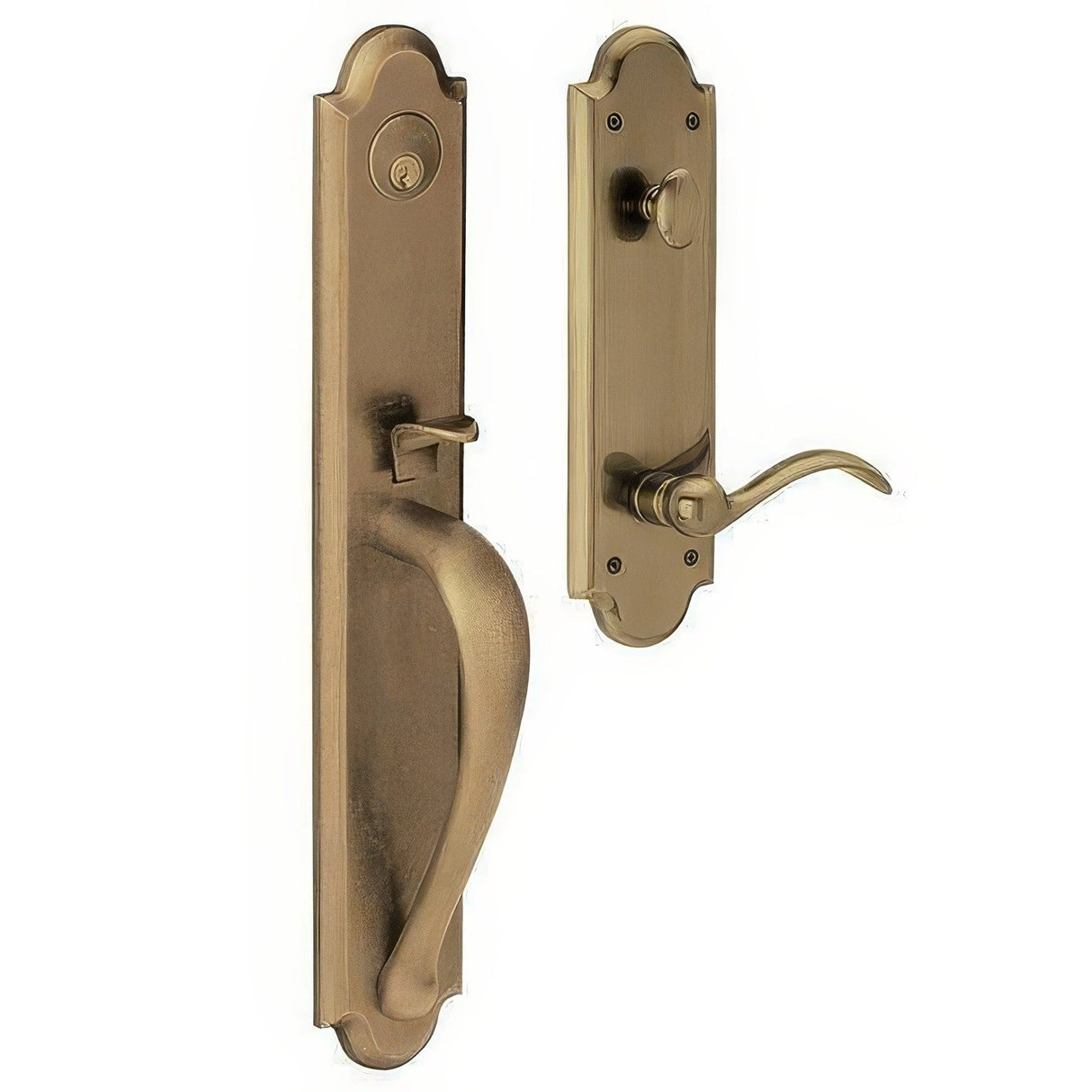 Baldwin M514050LFD Boulder, Estate, Images, Metal Grip dummy entry handleset, additional view