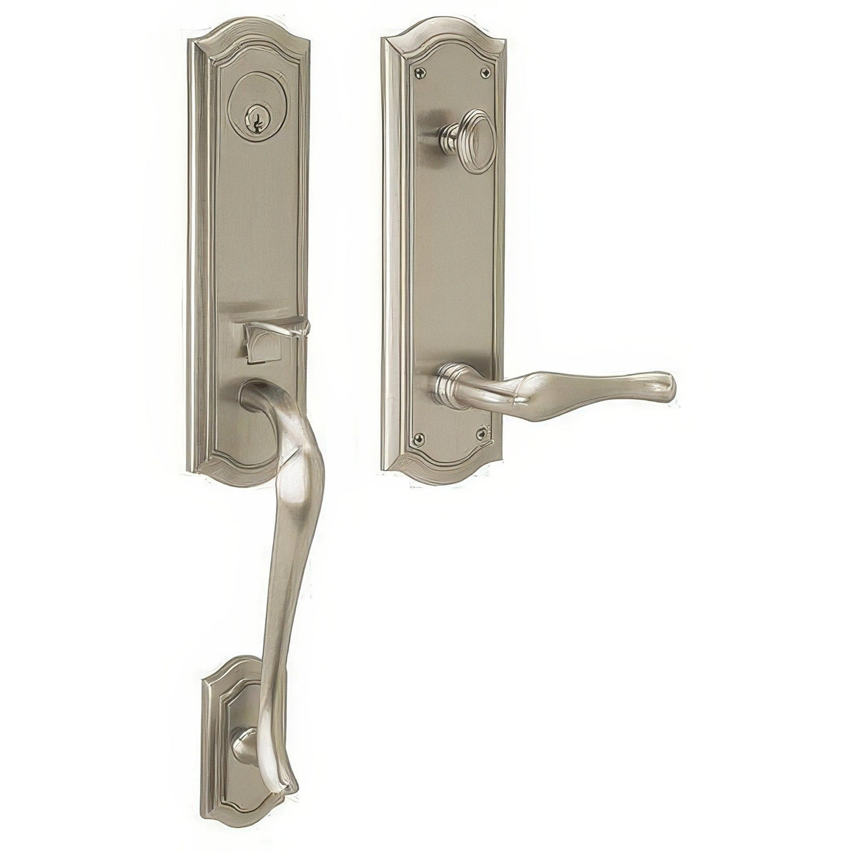 Baldwin M522056RFD lifetime satin nickel dummy entry handleset