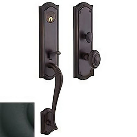 Baldwin M522190ENTR satin black single cylinder mortise handleset