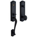 Baldwin M522190FD satin black dummy entry handleset