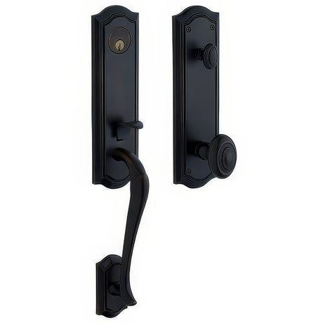 Baldwin M522190FD satin black dummy entry handleset