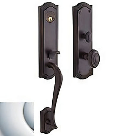 Baldwin M522260ENTR polished chrome single cylinder mortise handleset