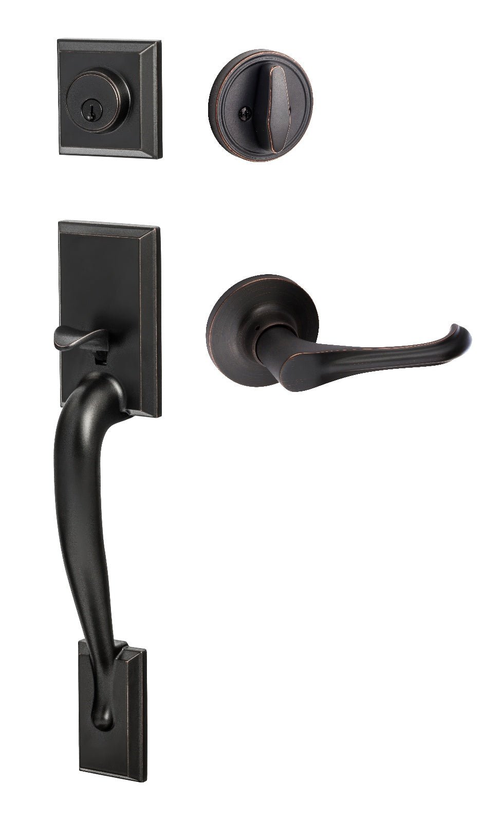 Sure-Loc MA507-HA 11P vintage bronze single cylinder handleset with trim