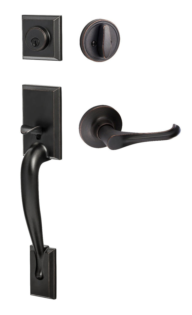 Sure-Loc MA507-HA 11P vintage bronze single cylinder handleset with trim