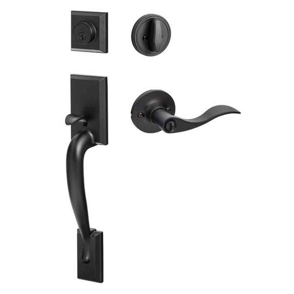 Sure-Loc MA507-SB-RH FBL flat black single cylinder handleset