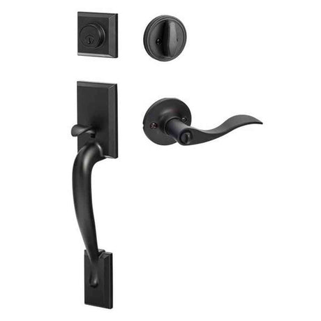 Sure-Loc MA507-SB-RH FBL flat black single cylinder handleset