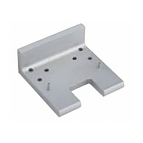 Ives MB2VP door coordinator mounting bracket in satin stainless, front view