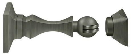 Deltana MDH35U15A magnetic door holder in satin stainless, additional view