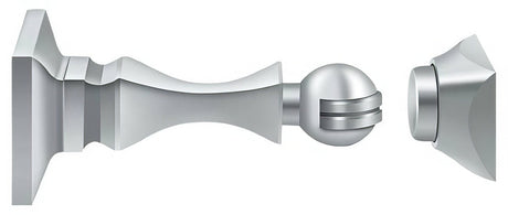 Deltana MDH35U26D magnetic door holder in satin stainless, additional view