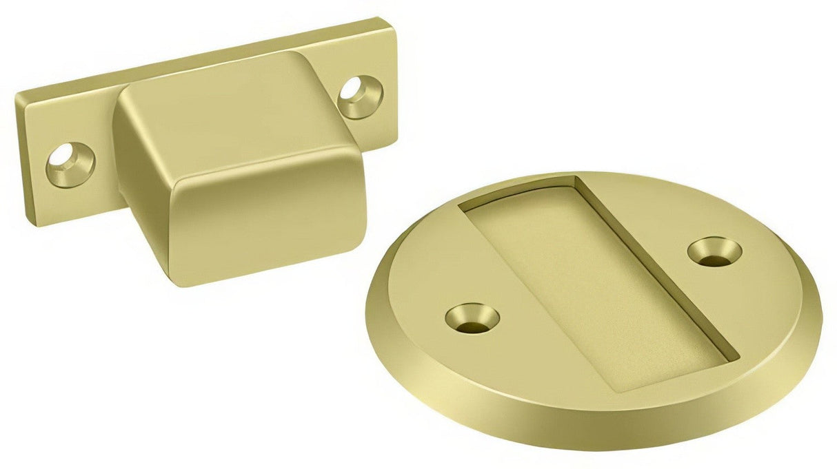 Deltana MDHF25U3 polished brass magnetic door holder