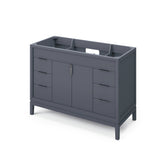 Jeffrey Alexander Theodora 48" Blue Steel Single Sink Bathroom Vanity with Calacatta Vienna Quartz Top - 8 in. Widespread Faucet Top product image 3