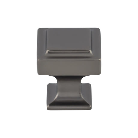 Top Knobs TK701AG Ascendra 1 1/8" Length Square Knob Ash Gray