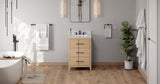 Jeffrey Alexander Katara 24" Natural Oak Single Sink Bathroom Vanity with White Carrara Marble Top - 8 in. Widespread Faucet Top product image 6