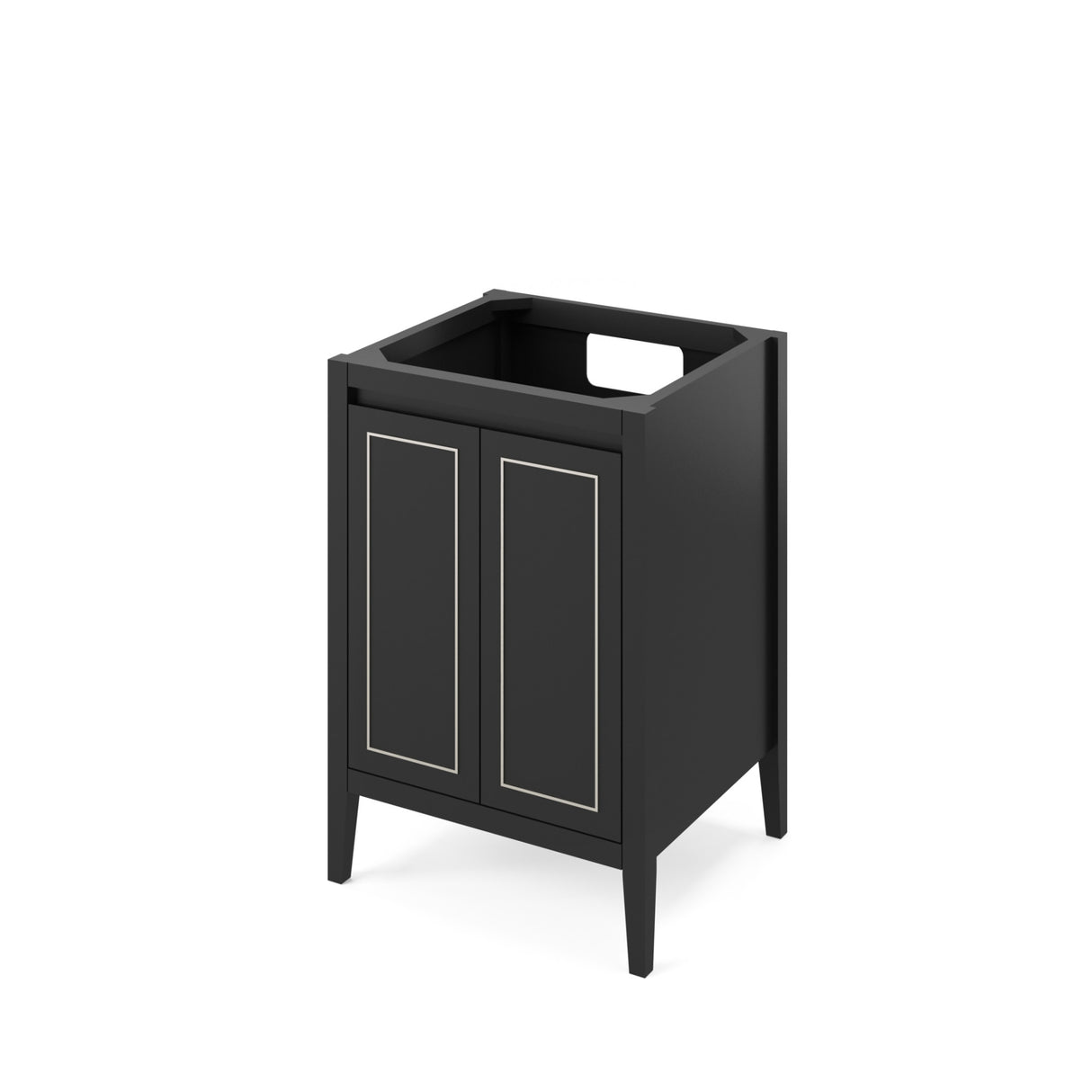 Jeffrey Alexander Percival 24" Black Single Sink Bathroom Vanity with Black Granite Top - 8 in. Widespread Faucet Top product image 2