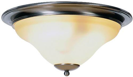 Monument Lighting 617202 Sanibel 1 Light Flush Mount Brushed Nickel