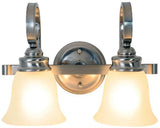 Monument Lighting 617203 Sanibel 2 Light Vanity Brushed Nickel
