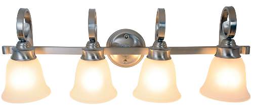 Monument Lighting 617205 Sanibel 4 Light Vanity Brushed Nickel