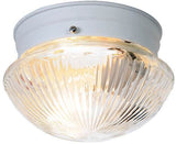 Monument 671333 Lighting 671331 Ribbed Glass Ceiling Fixture White
