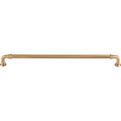 Top Knobs TK326HB Reeded 12" Center to Center Bar Pull Honey Bronze