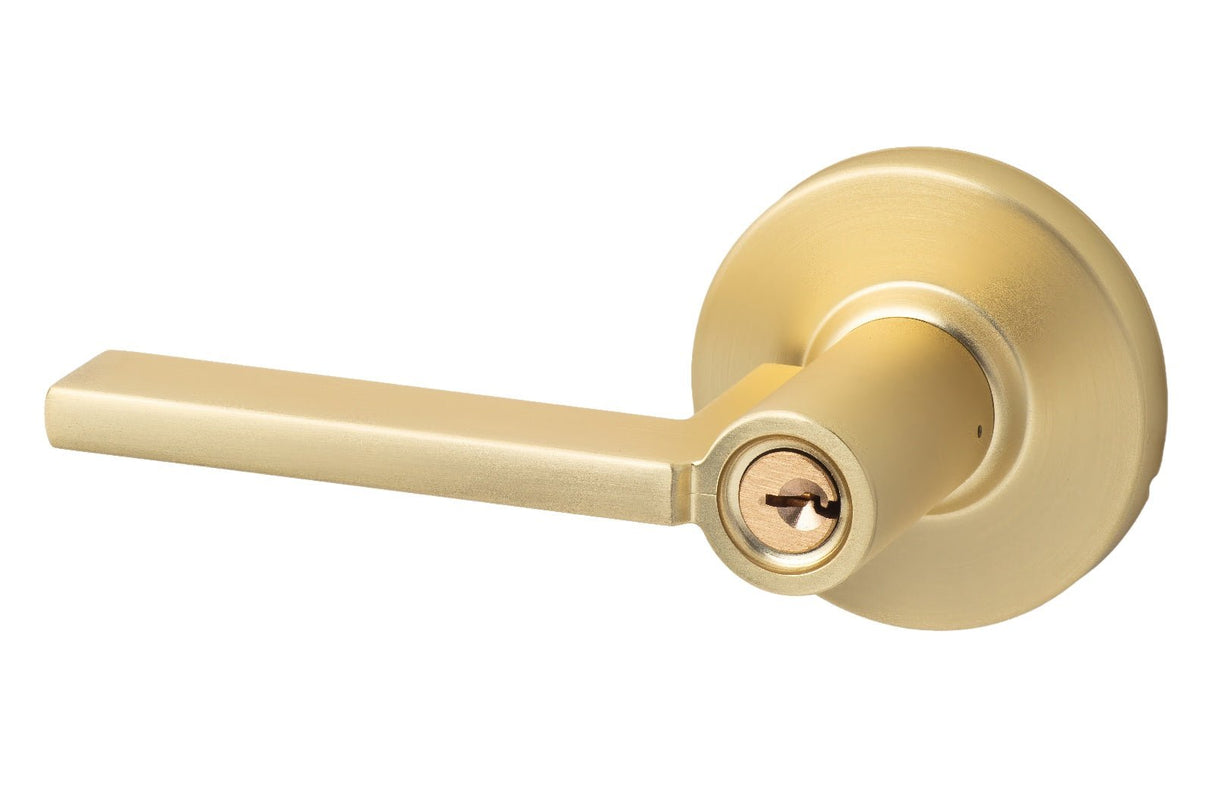 Sure-Loc MS107-RD SB satin brass keyed entry door lever