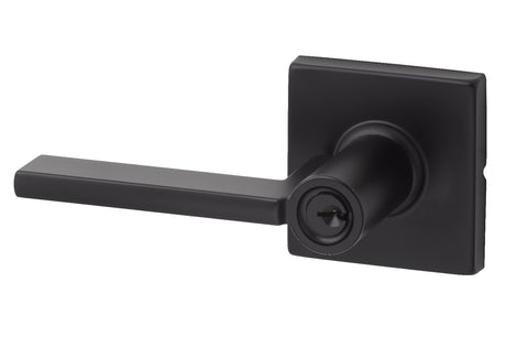 Sure-Loc MS107-SQ FBL flat black keyed entry door lever