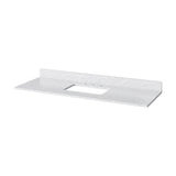 Jeffrey Alexander Chatham 60" White Double Sink Bathroom Vanity with White Carrara Marble Top - 8 in. Widespread Faucet Top - VKITCHA60SWHWCR product image 5